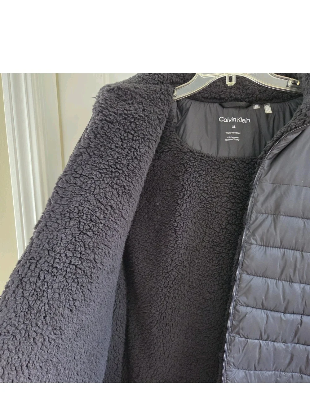 Calvin Klein Black Sorona Aura 7 Degrees Warmth Water Resistant Fleece Mens XL